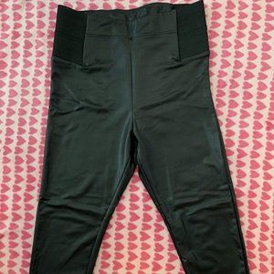 Women’s black leather pants